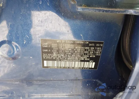 2019 Subaru Ascent Touring z USA, uszkodzony, nr VIN 4S4WMARD9K3402316